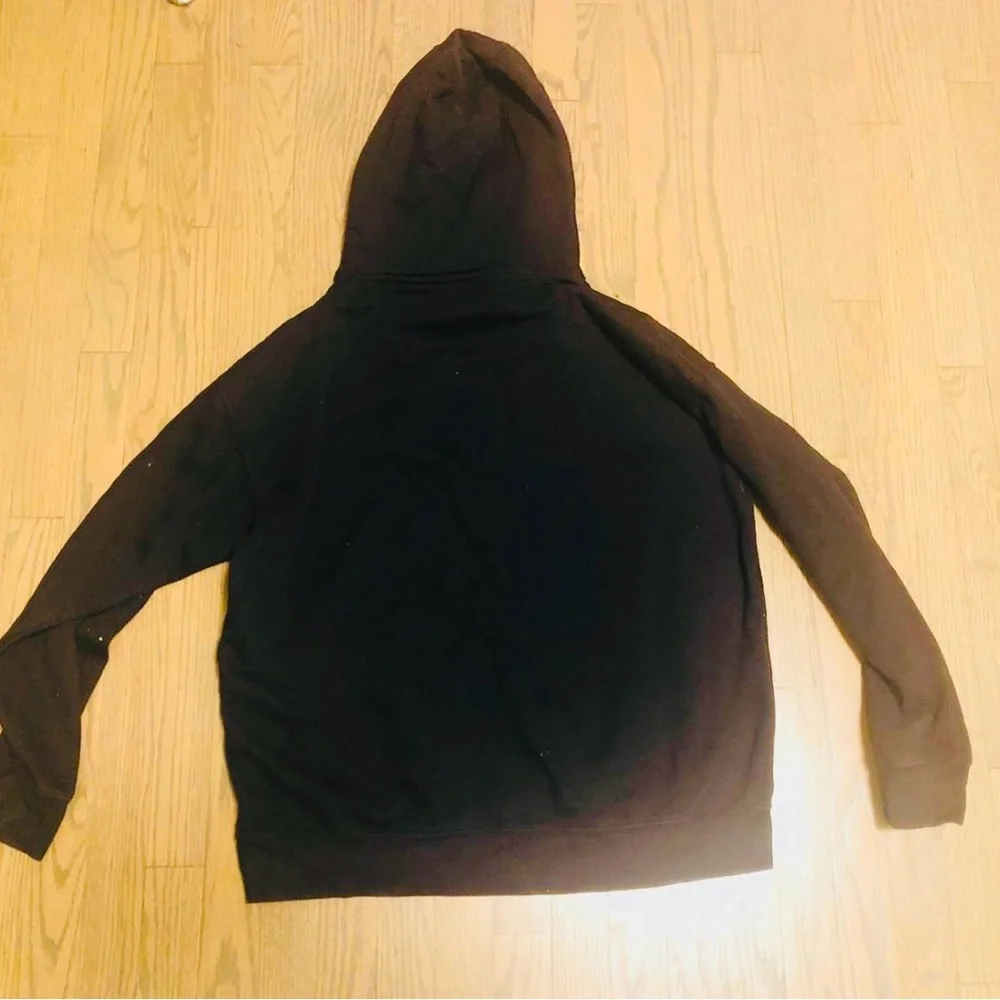 GIVENCHY Black Women’s Hoodie with White Logo, Size Medium - Picture 2 of 3